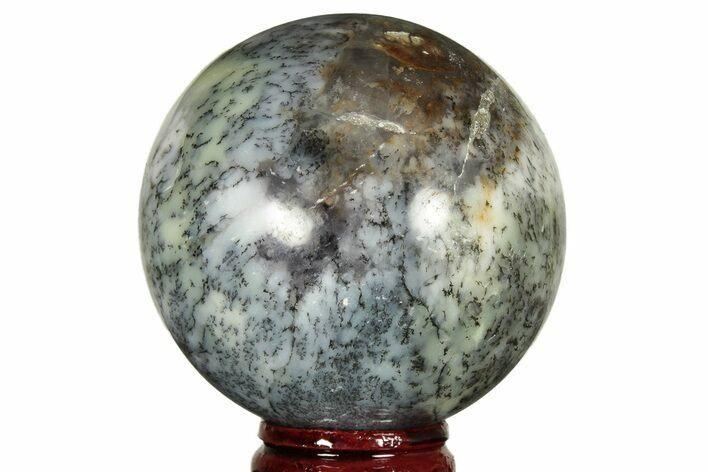 Polished Dendritic Agate Sphere - Madagascar #218906